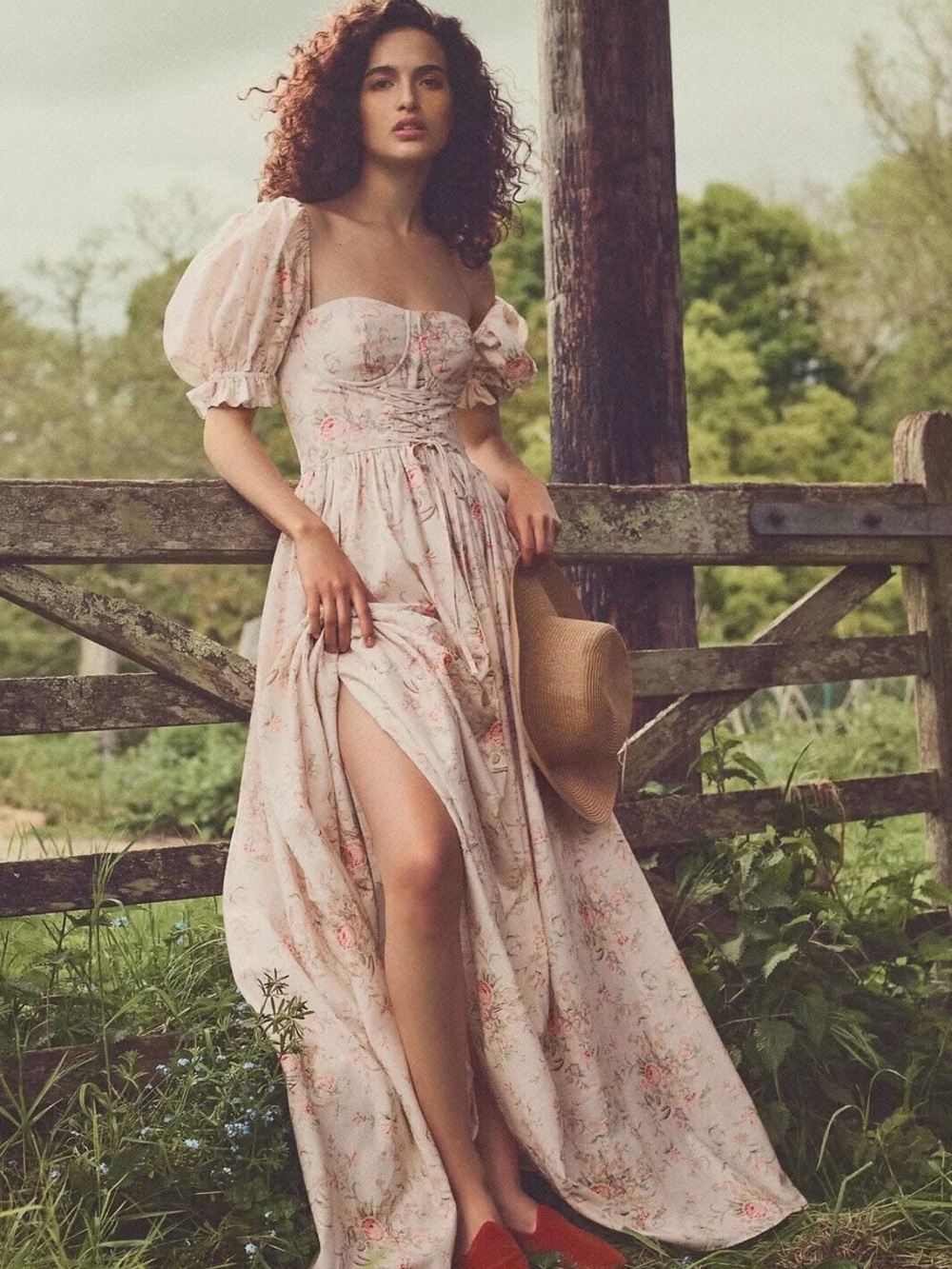 Selkie Renaissance Gown Maxi Dress XL Floral Print